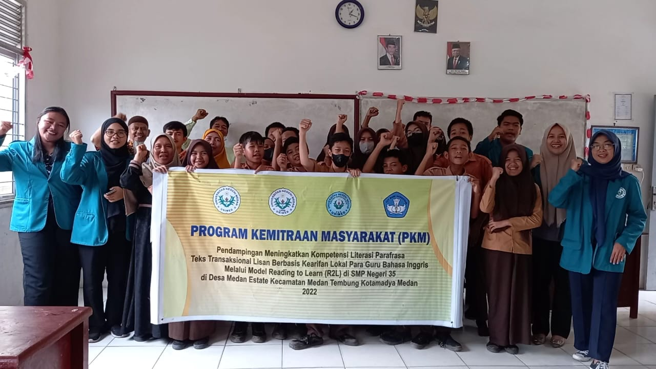 Pendampingan Literasi Melalui Model Reading to Learn (R2L) oleh Dosen Prodi Pendidikan Bahasa Inggris Unimed Berikan